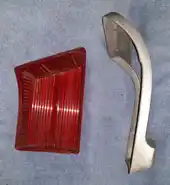 Red Light Lens and Trim, fits GM 4106