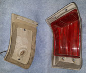 Red Light Lens, Housing and Trim, fits GM 4106