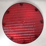 Vintage Bus Lens - Red 7 inch diameter