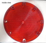 Vintage Bus Lens - Red 7 inch diameter