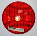 Vintage Bus Lens - Red 7 inch diameter